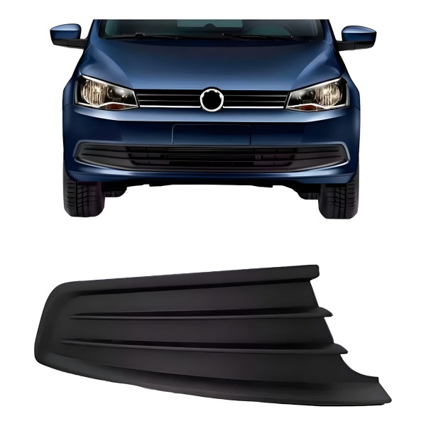 Moldura Grade Milha Vw Gol 2013 A 2016 Preto Sem Furo Direito