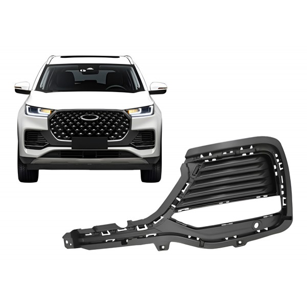 Grade Moldura Milha Tiggo 8 Pro 2023 A 2024 Com Furo Esquerdo