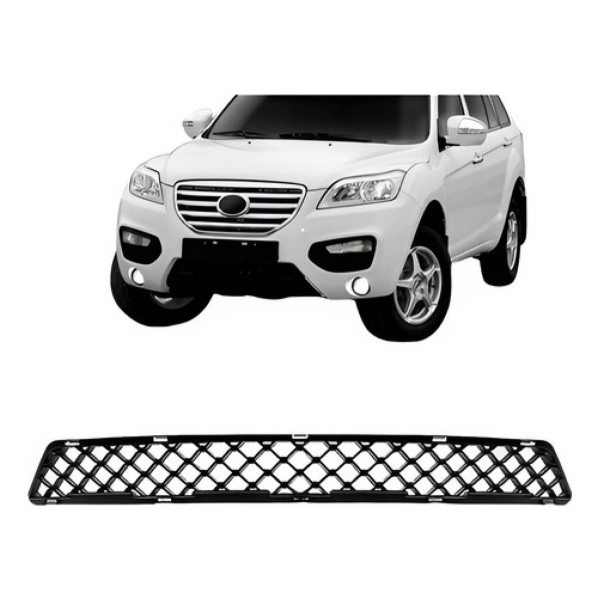 Grade Parachoque Lifan X60 2013 A 2016 Inferior Central Preto