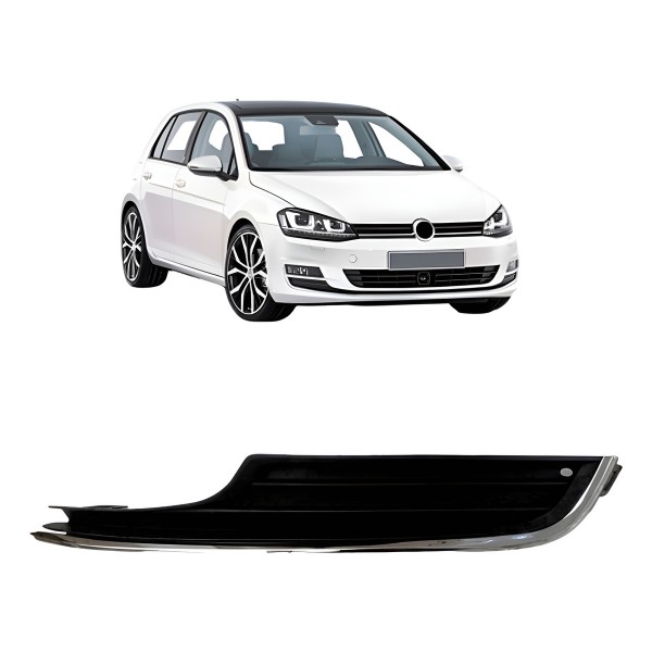 Grade Parachoque Golf 2014 2015 2016 Com Friso Cromado Esquerdo