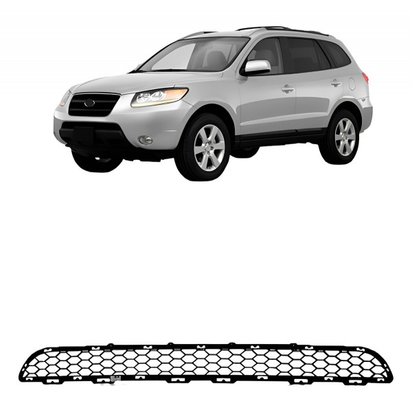 Grade Central Parachoque Santa Fe Gls 4wd 2007 2008 2009