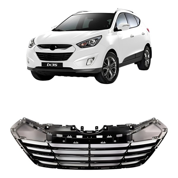 Grade Parachoque Ix35 2010 A 2013 Central S/ Friso Preto