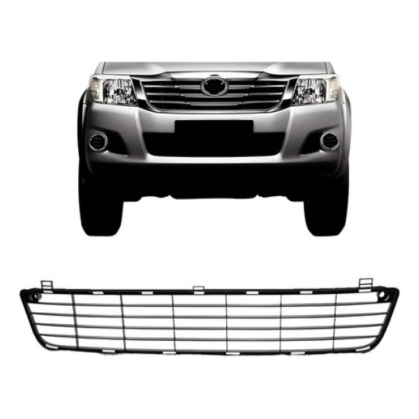 Grade Parachoque Hilux 2012 2013 2014 2015 Central Preto