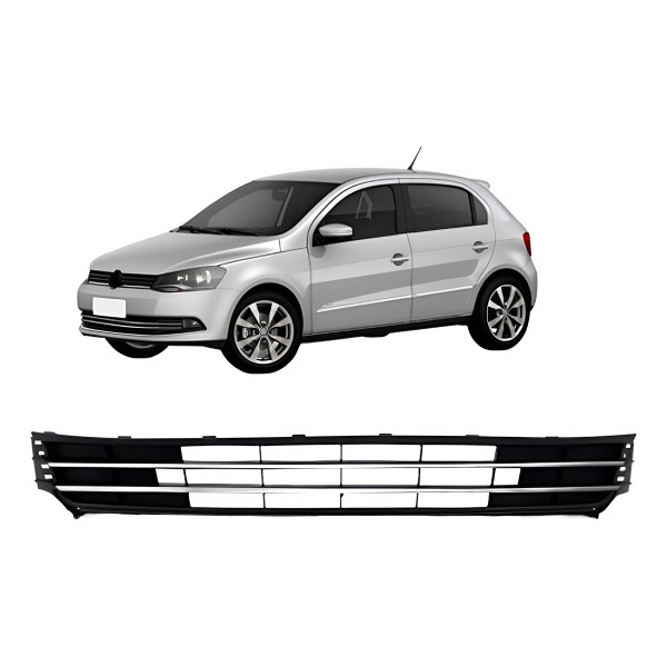 Grade Parachoque Dianteiro Gol Gvi 2013 A 2016 Friso Cromado