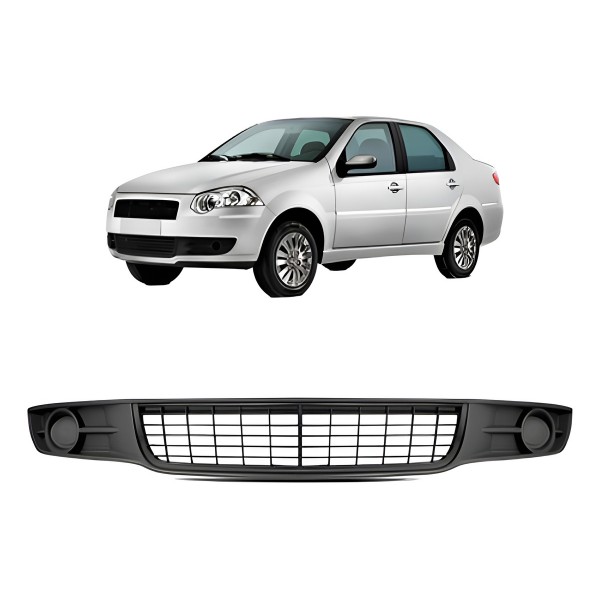 Grade Parachoque Inferior Siena 2009 2010 2011 2012 Cinza Cinza